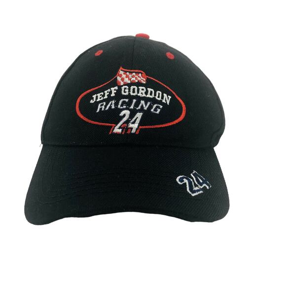 Jeff Gordon Racing #24 Ball Cap Hat Black Embroidered and Adjustable - Picture 1 of 5